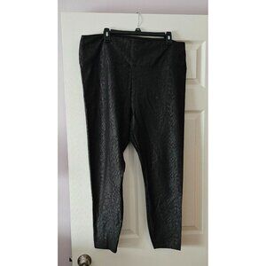 Simply Vera Vera Wang Black Snake Print Stretch Leggings IX Dark Goth Rocker